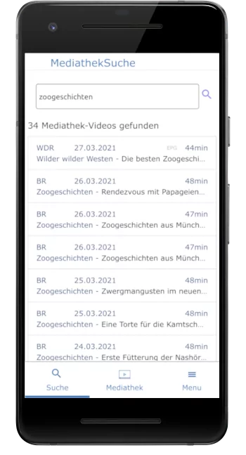 MediathekSuche Mobile App MediathekView